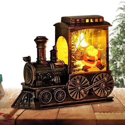 LED Christmas Train Snow Globe Ornament