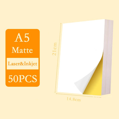 A4/A5 Self-Adhesive Sticker Paper Sheets for Printer