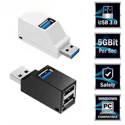 USB 3.0 Mini Hub Adapter – 3-Port Expansion
