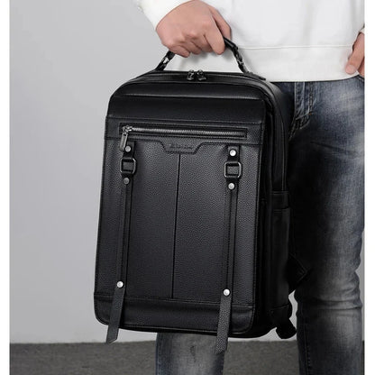 Men'S Backpack PU Leather for Business