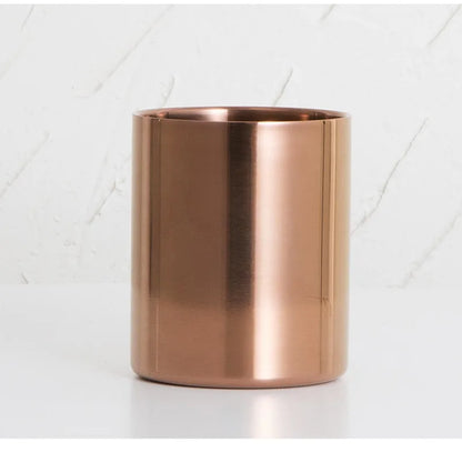 Brass Gold Round Metal Pen Holder