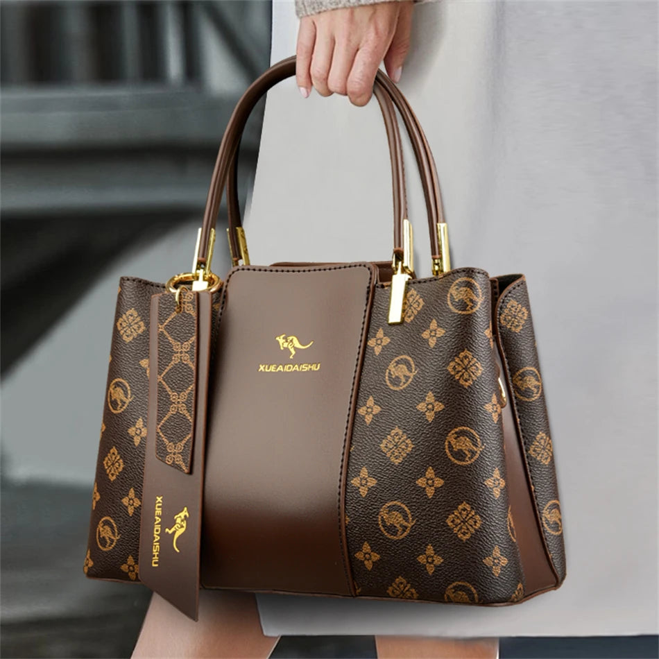Large Capacity Women’s Leather Tote Handbag