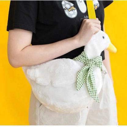 Cute Plush Goose Crossbody Shoulder Bag