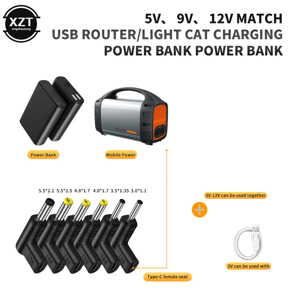 USB-C PD to DC Power Adapter Cable