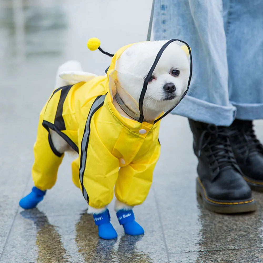 Full Coverage Hooded Rain Suit for Dogs