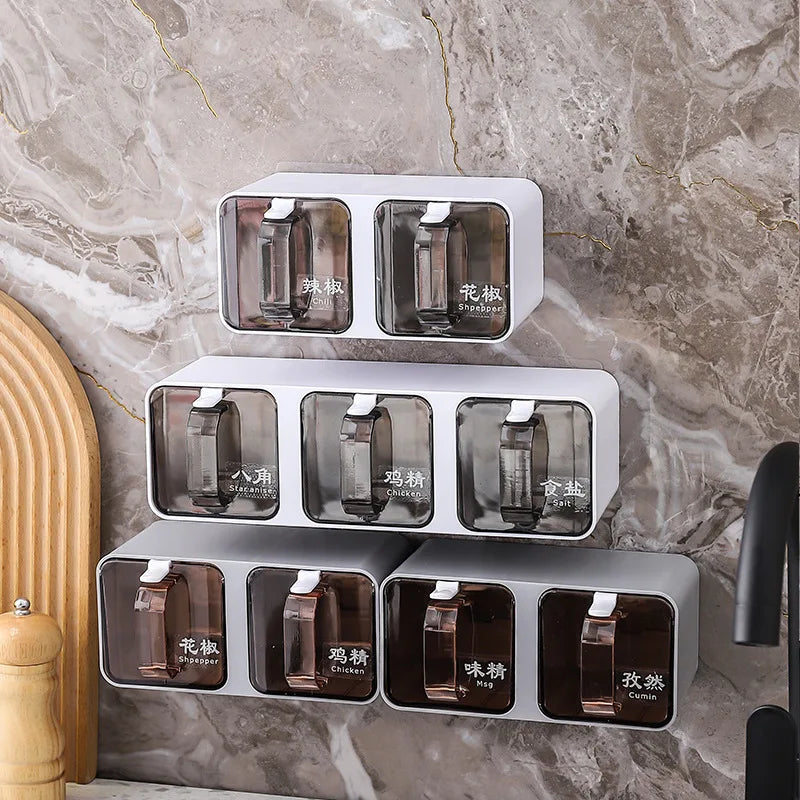 Wall-Mounted Spice Organizer Set