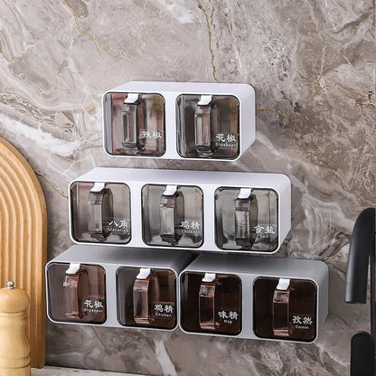 Wall-Mounted Spice Organizer Set