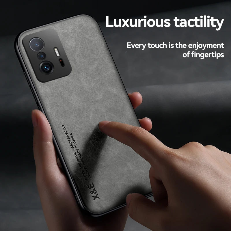 Magnetic PU Leather Case for Xiaomi Phones