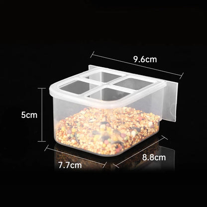 Transparent Spill-Proof Bird Feeder & Water Dispenser