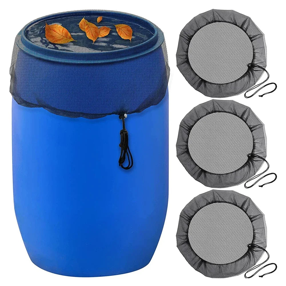 Rain Barrel Filter Mesh Cover with Drawstring