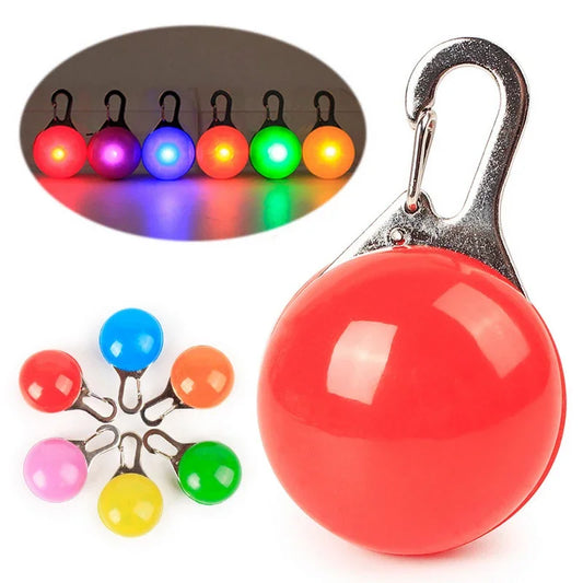 LED Luminous Pet Collar Pendant – Night Safety Light for Dogs & Cats