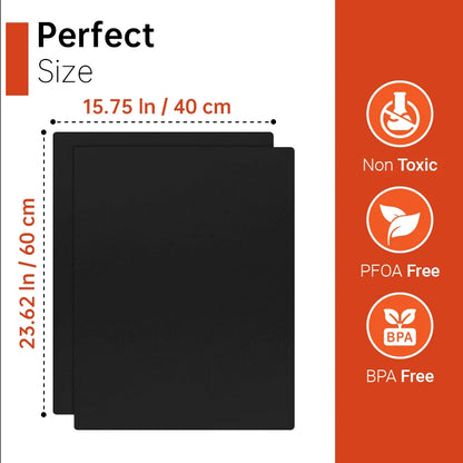 Heat Resistant Teflon Grill & Baking Mat for BBQ, Oven & Air Fryer