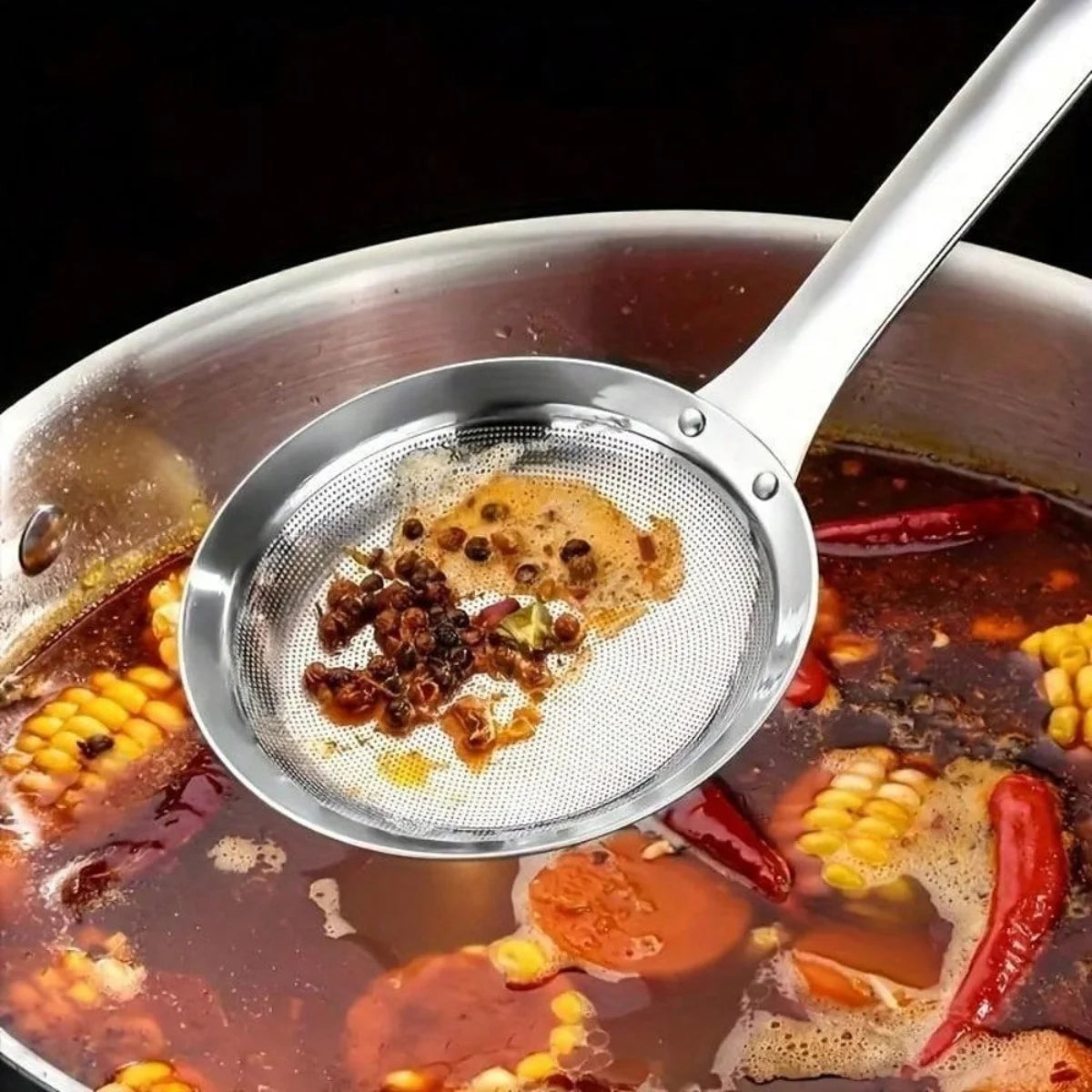 Stainless Steel Fine Mesh Skimmer Spoon