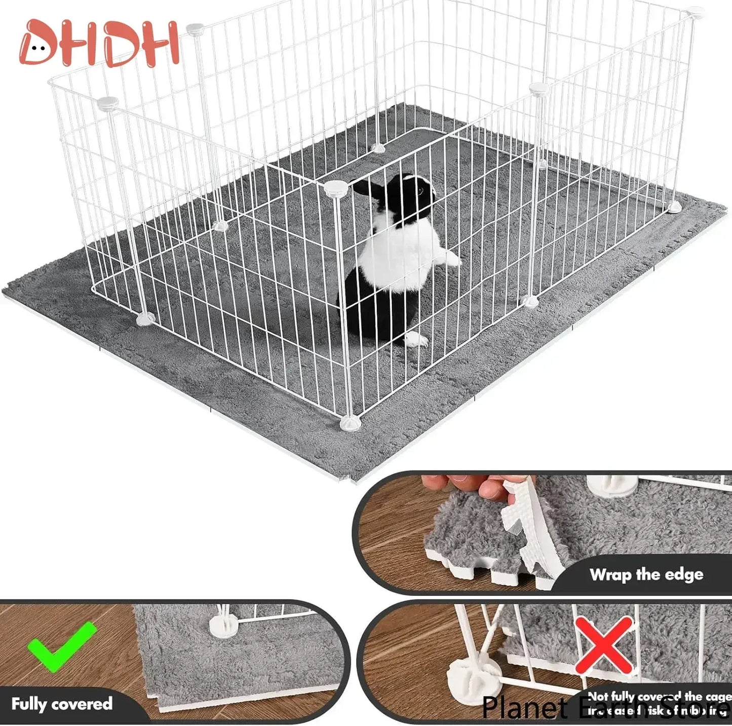 Washable Cage Liner Mats for Rabbits & Small Pets