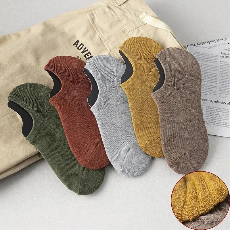 Men’s Cotton Low Cut Socks 5 Pairs