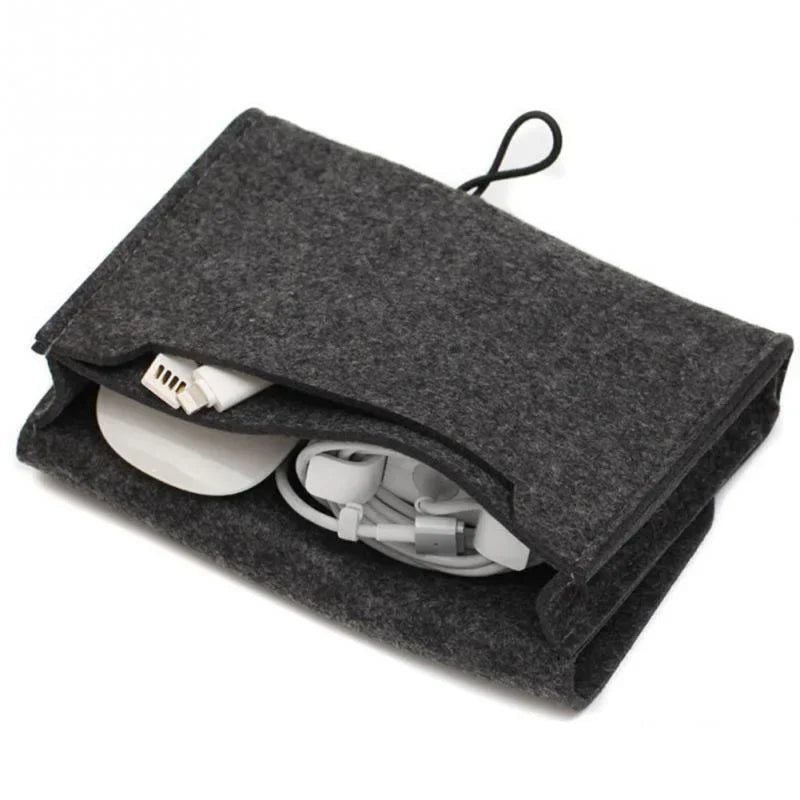 Felt Electronic Accessories Organizer Bag