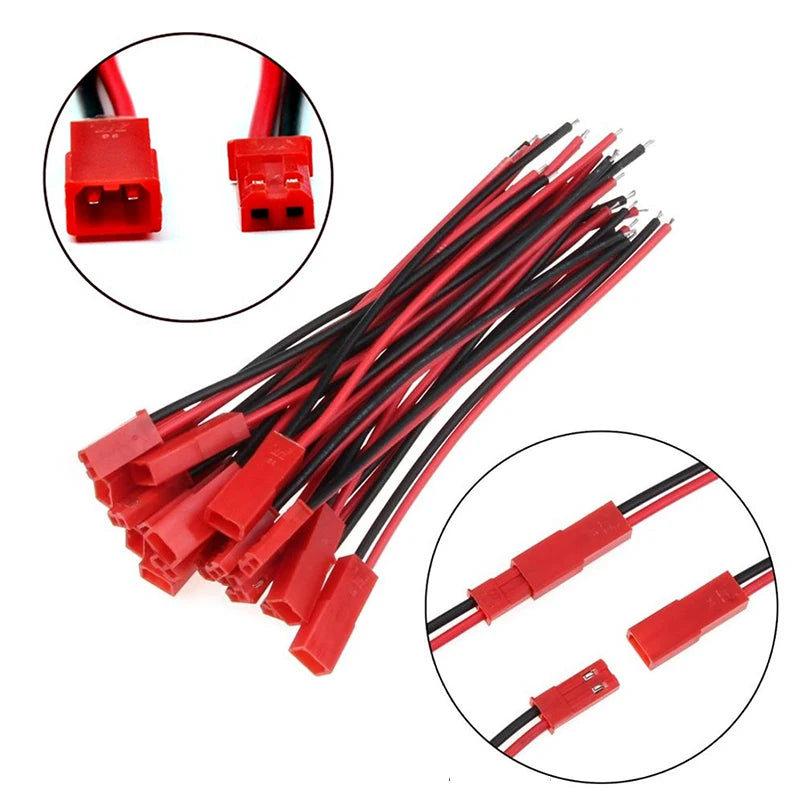 JST 2-Pin Male & Female Connector Plug Cable Set
