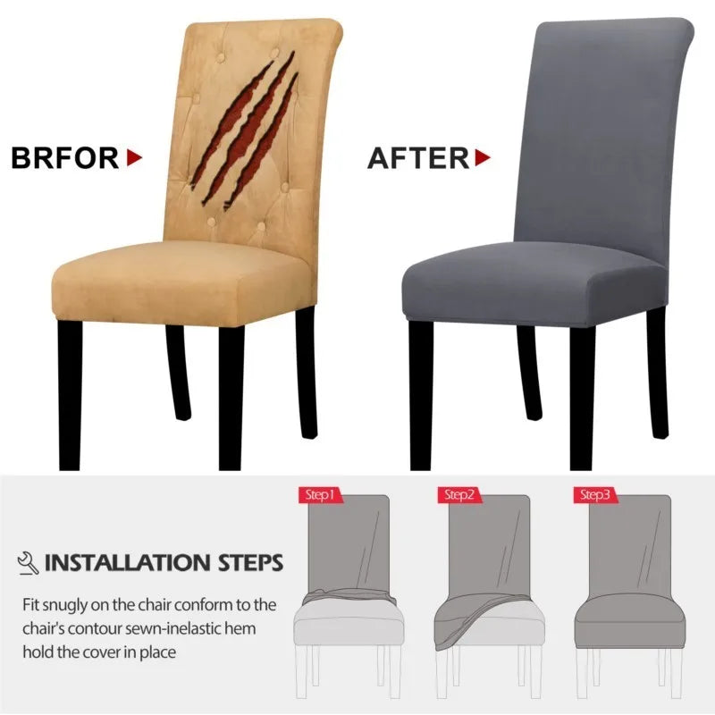 Elastic Stretch Chair Cover Solid Color