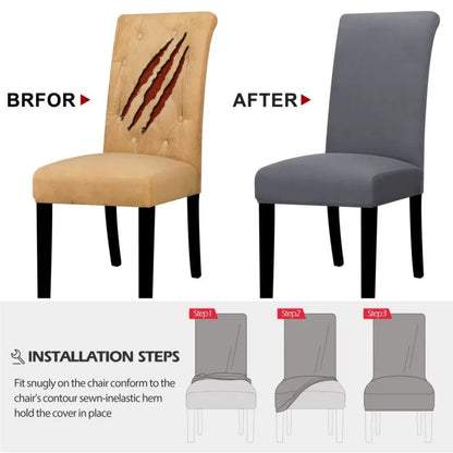 Elastic Stretch Chair Cover Solid Color