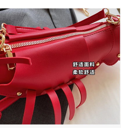 Shaped PU Leather Crossbody Bag