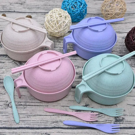 Microwave Ramen Cooker Bowl Set with Utensils