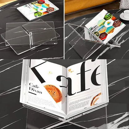 Clear Acrylic X-Shaped Book Display Stand