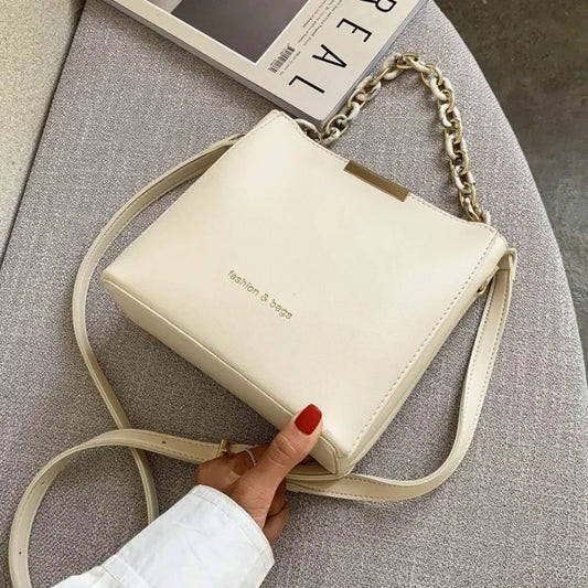 Minimalist Chain Bucket Crossbody Bag