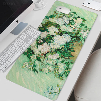 Large Non-Slip Mouse Pad with Van Gogh Inspired Artwork