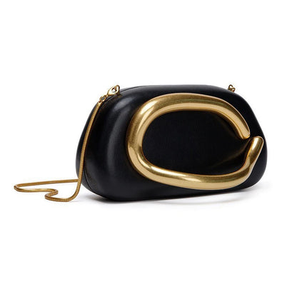 Oval Handle Box Crossbody Bag