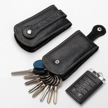 Genuine Leather Keychain Smart Key Holder