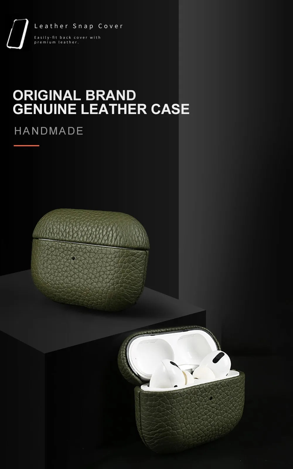 Genuine Leather AirPods Case