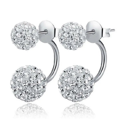 Crystal Ball Stud Earrings