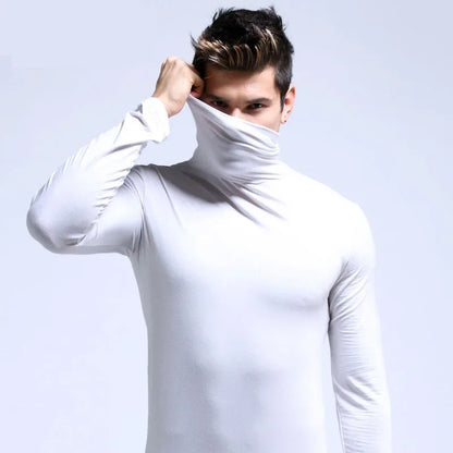 Men’s High-Neck Thermal Long Sleeve Shirt