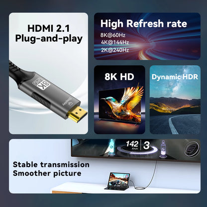 USB-C to HDMI 2.1 8K Display Cable