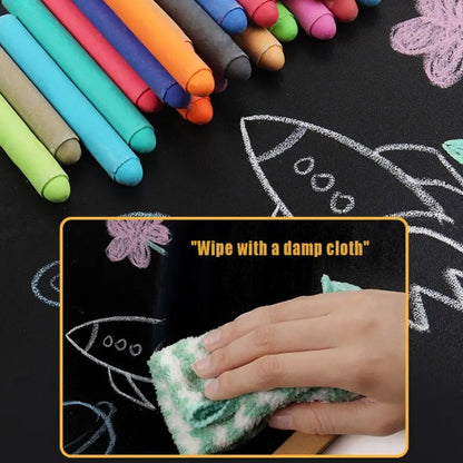 Dust-Free Water-Soluble Colored Chalk Set