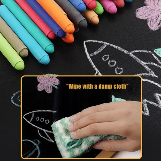 Dust-Free Water-Soluble Colored Chalk Set
