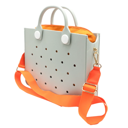 Waterproof EVA Tote Bag with Charm Holes