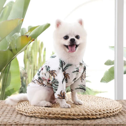 Hawaiian Beach Pet Vest – Breathable Summer Dog & Cat Shirt
