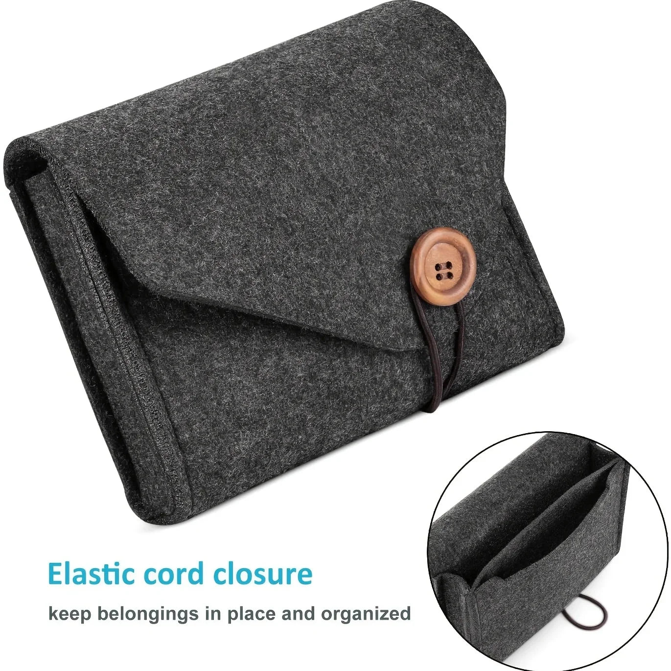 Felt Electronics Organizer Pouch