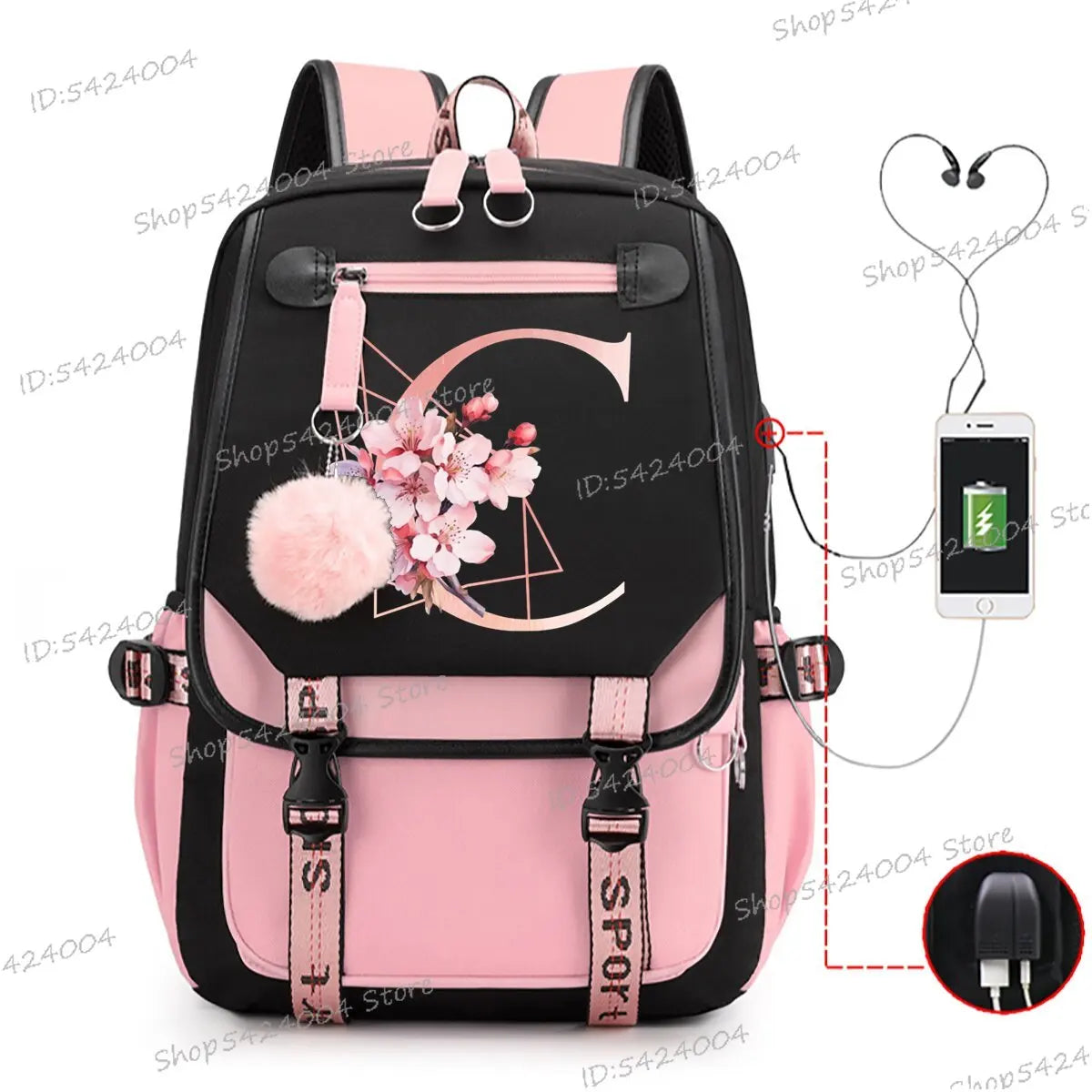 School & Travel Backpack with Laptop Compartment