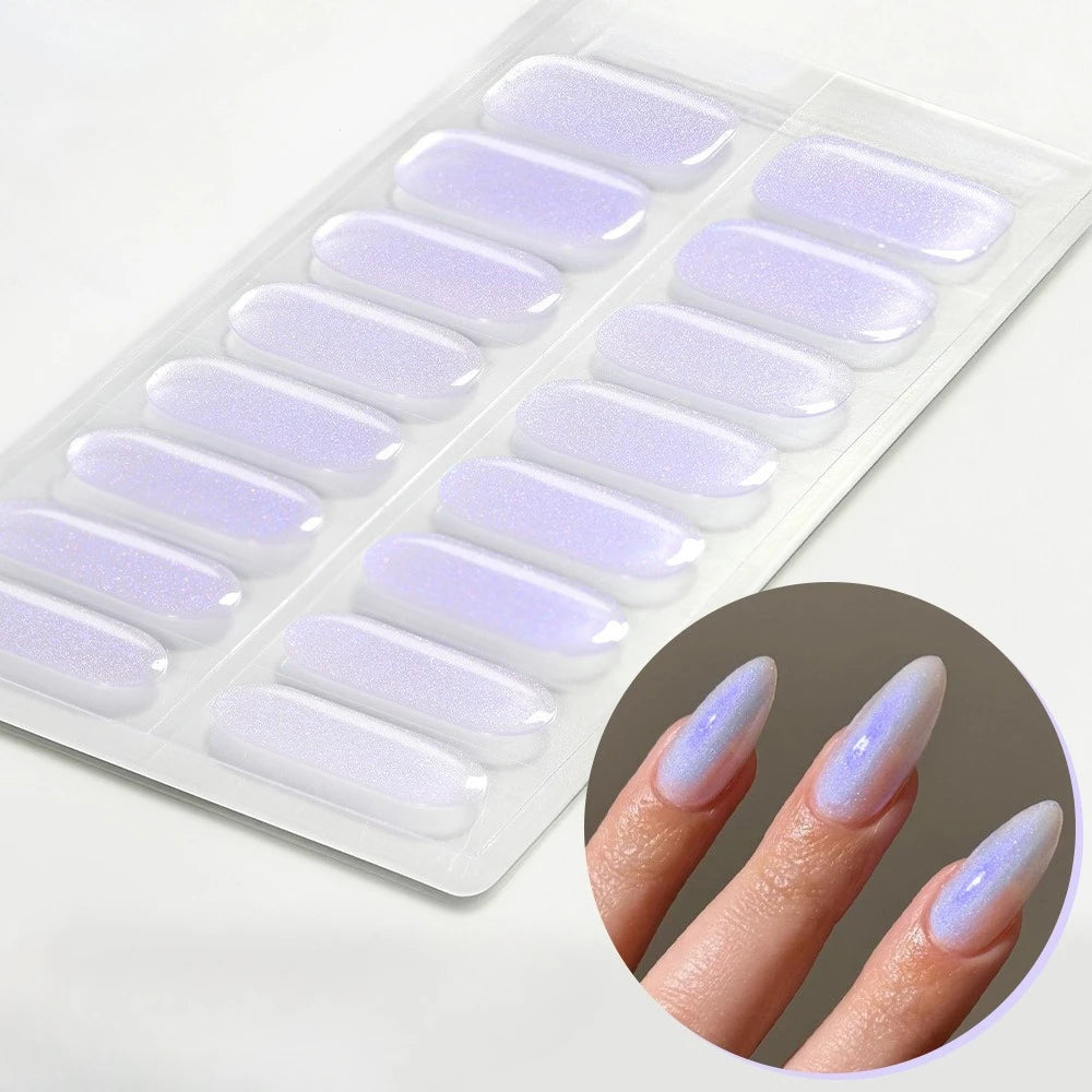 Semi-Cured Snowflake Gel Nail Stickers