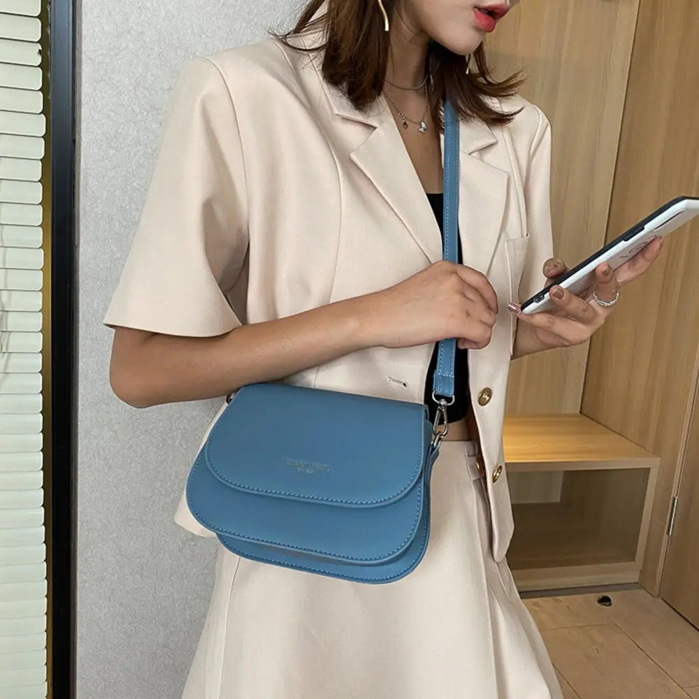 Women's PU Saddle Shoulder Crossbody Bag