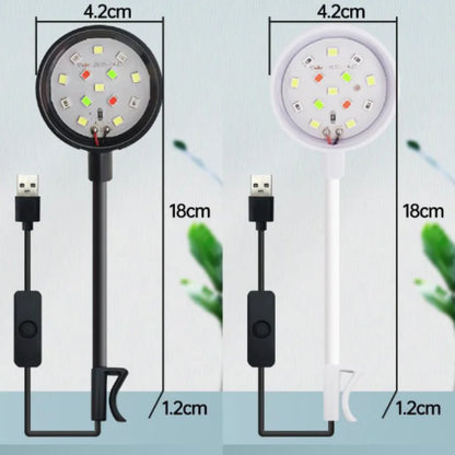 LED Clip-On Aquarium Light with 360° Adjustable USB Power