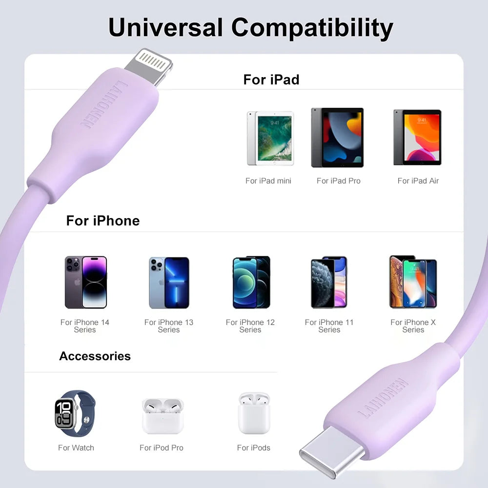 Silicone Lightning Fast Charge Cable