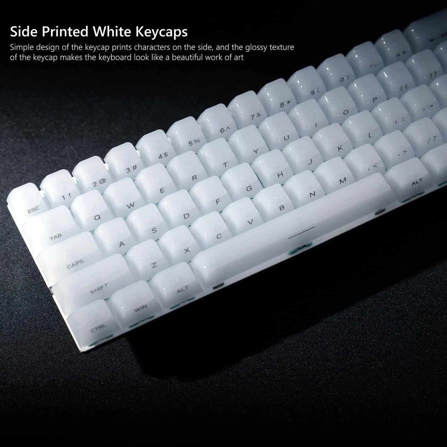 Creamy White Transparent RGB Keycap Set