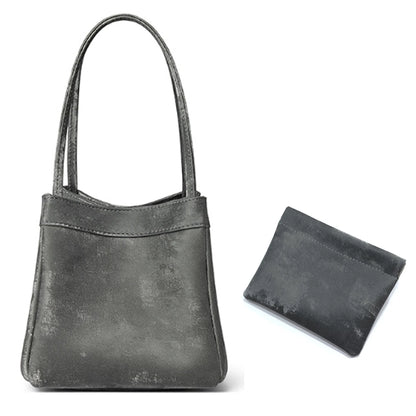 Custom Name Suede Leather Shoulder Bag with Top Handle