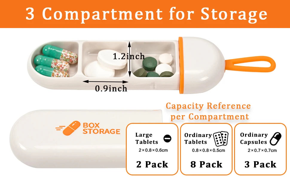 Travel Pill Organizer Case