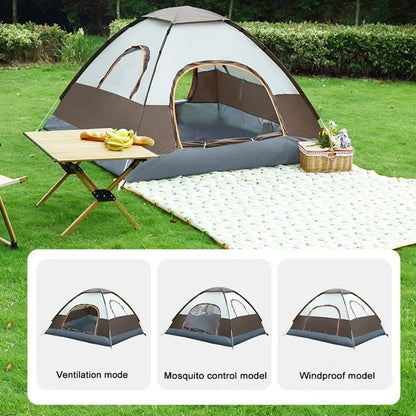 Automatic 4-Season Family Camping Tent for 3–4 People