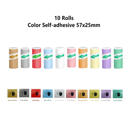Bluetooth Pocket Thermal Printer & Sticker Paper Set