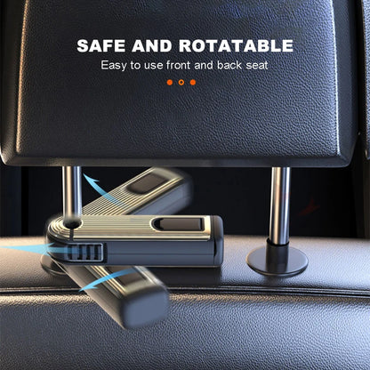 SEAMETAL 2 in 1 Car Seat Back Hook with Phone Holder